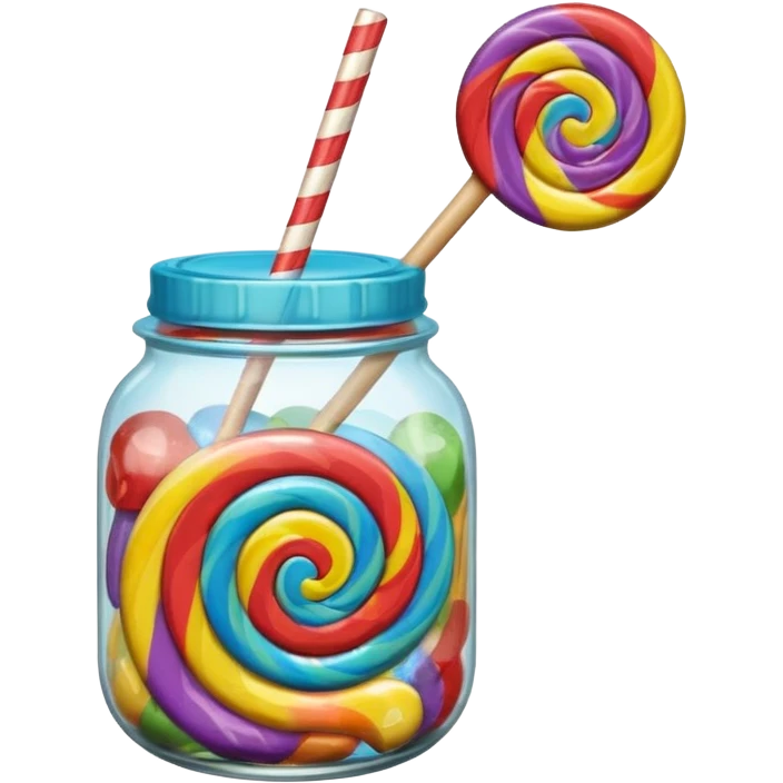 Colorful lollipop jar emoji