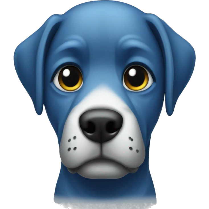 sinister blue dog emoji