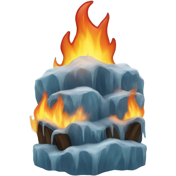 Fire in ice  emoji