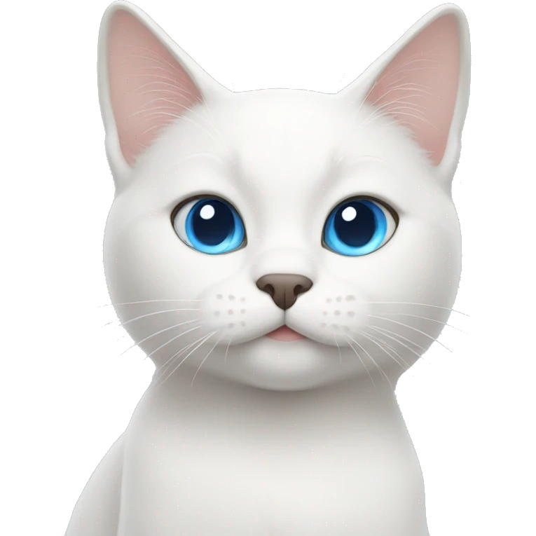 white cat with blue eyes emoji