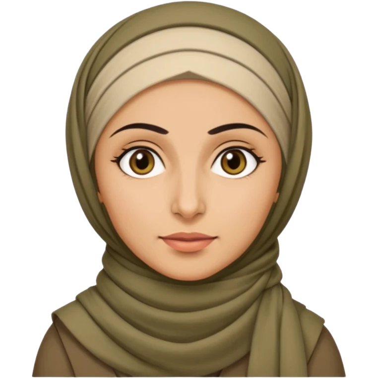 Portrait of a female Iraqi civilian with a neutral expression 1980 emoji