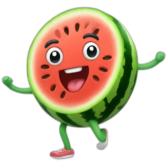 Dancing watermelon emoji
