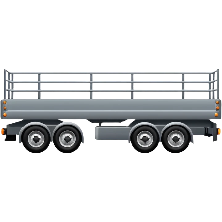 flat bed semi trailer with side rails emoji