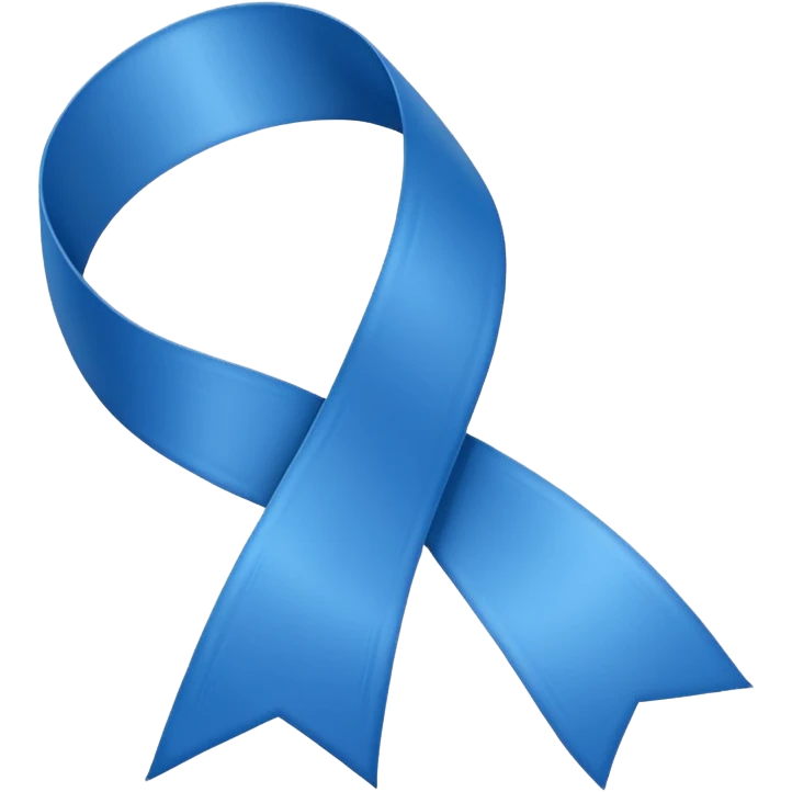 Blue ribbon for diabetes awareness day emoji