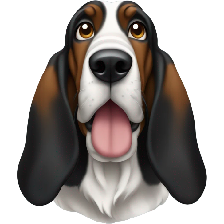 black grown up basset hound emoji