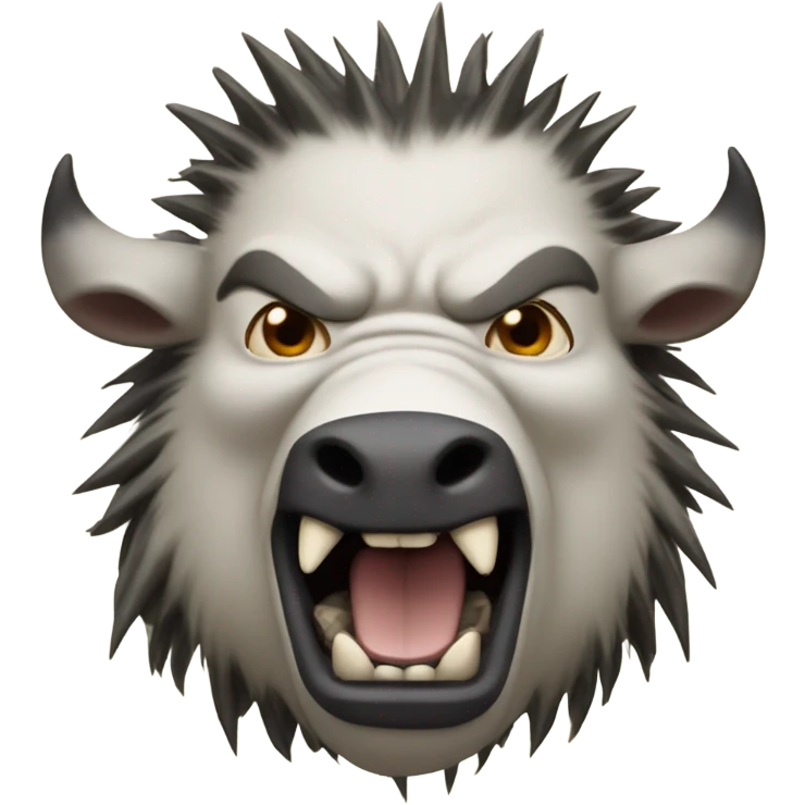 Inosuke with warthog mask emoji
