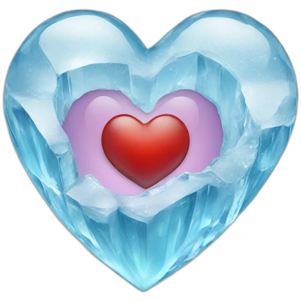 Heart + ice emoji