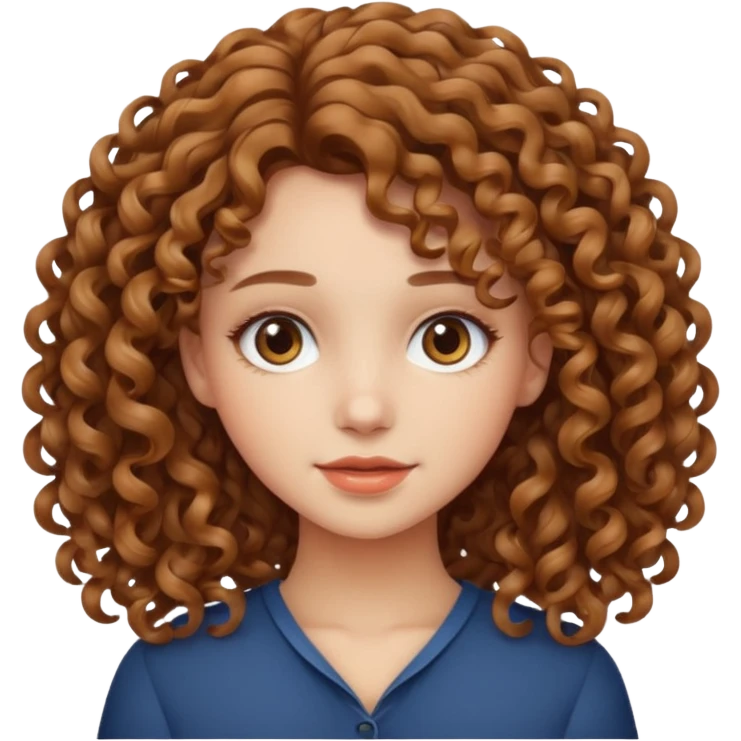 Beautiful girl with curly light brown hair emoji