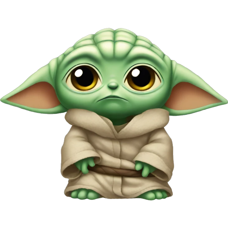 Baby Yoda annoyed emoji