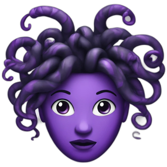 Medusa black and purple emoji