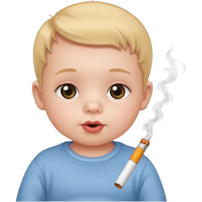 Baby smoking a cigarette emoji