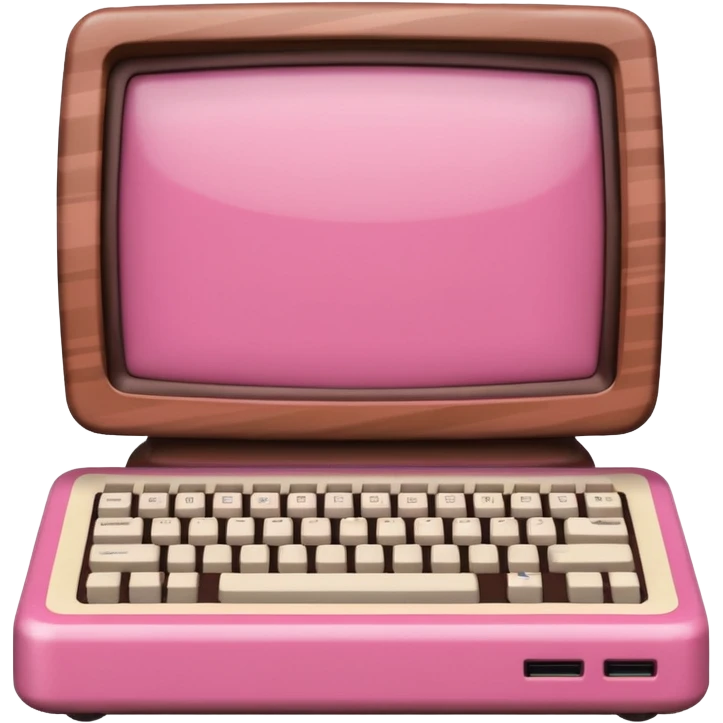 pink and brown striped g3 computer  emoji