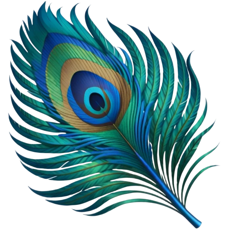 Peacock feather emoji
