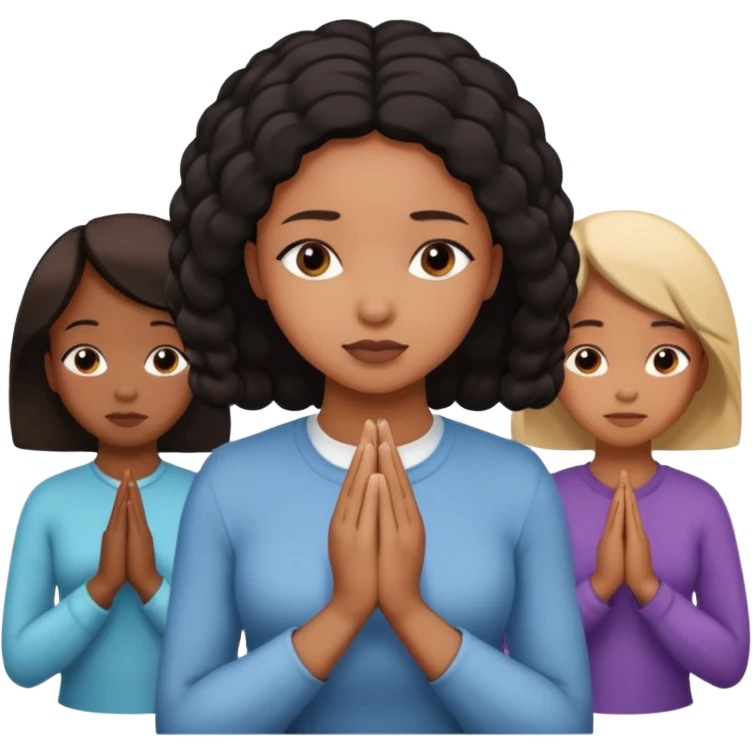 Black women praying emoji