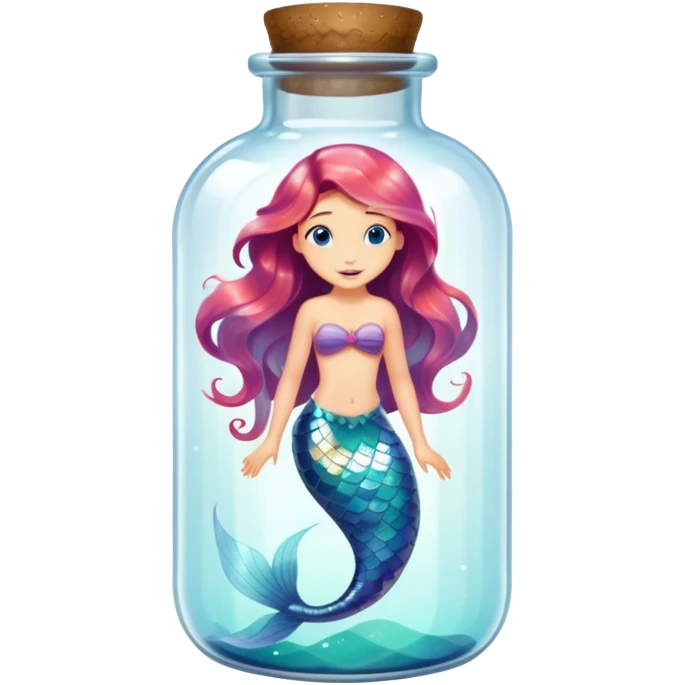 little mermaid in bottle emoji