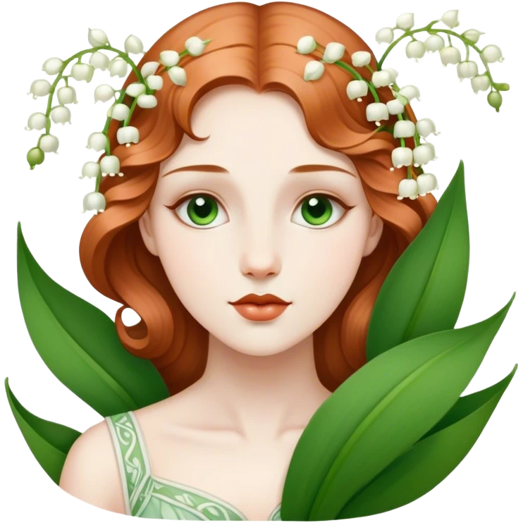 Lily of the valey art nouveau  emoji
