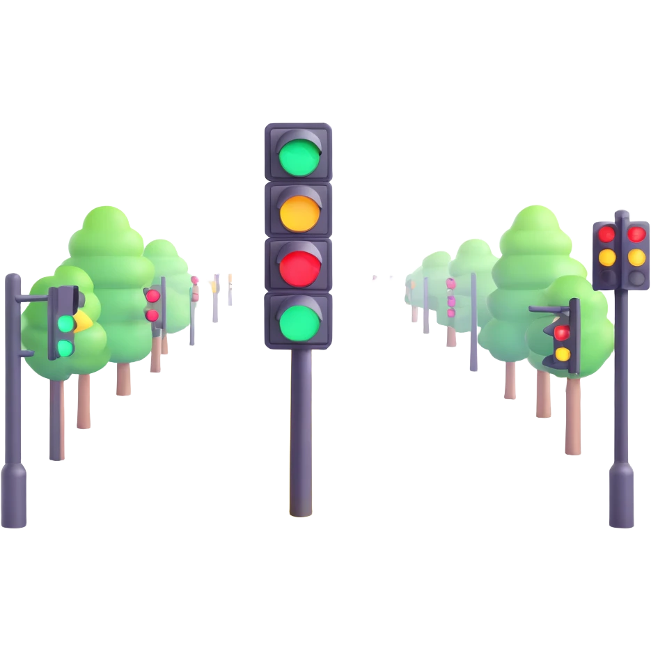 urban street with traffic lights emoji
