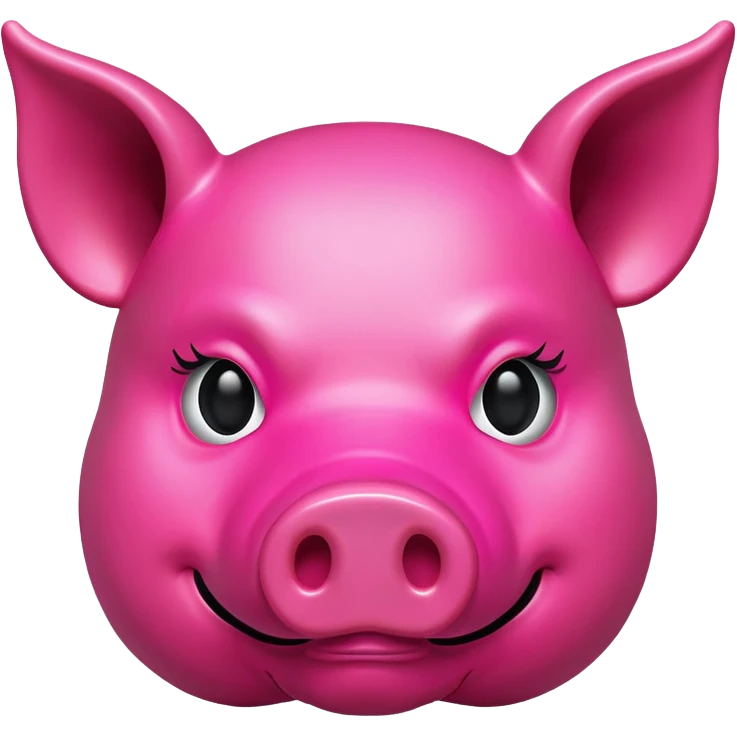  neon pink painted pig mask emoji