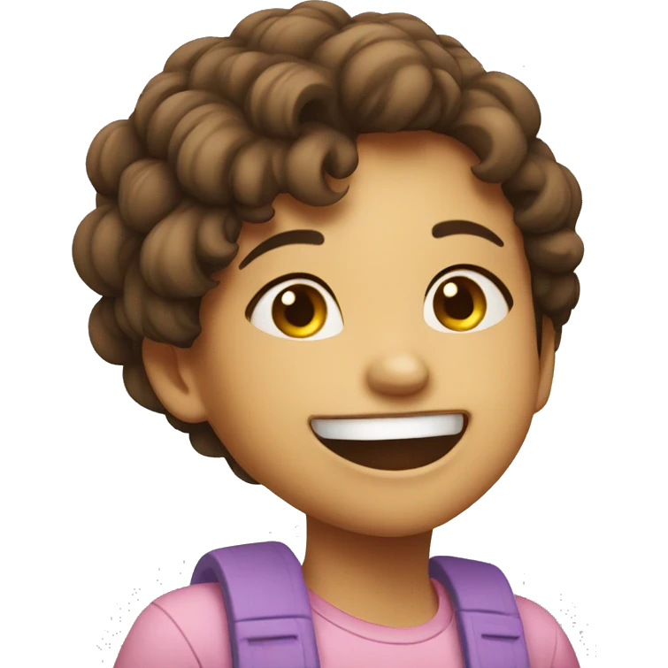 Cute girl laughing emoji