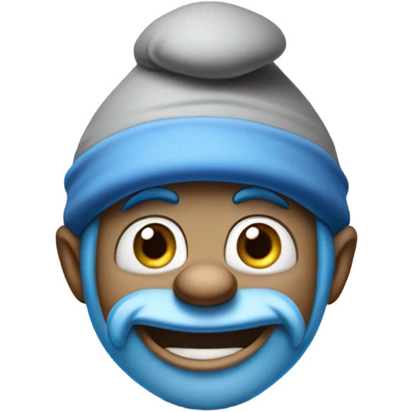 Grey Smurf emoji