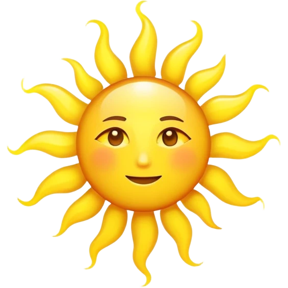 realistic sun emoji