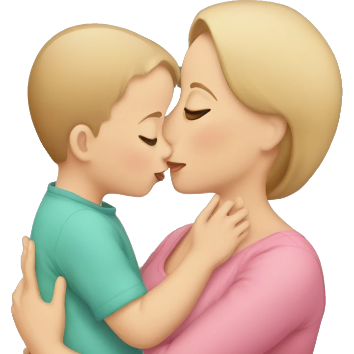 Baby kissing mom emoji