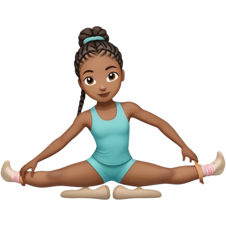 black girl doing  splits emoji