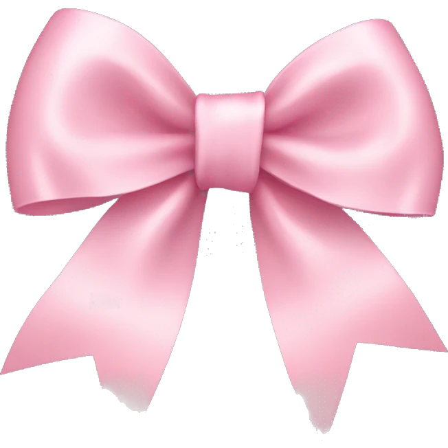 light pink ribbon bow emoji