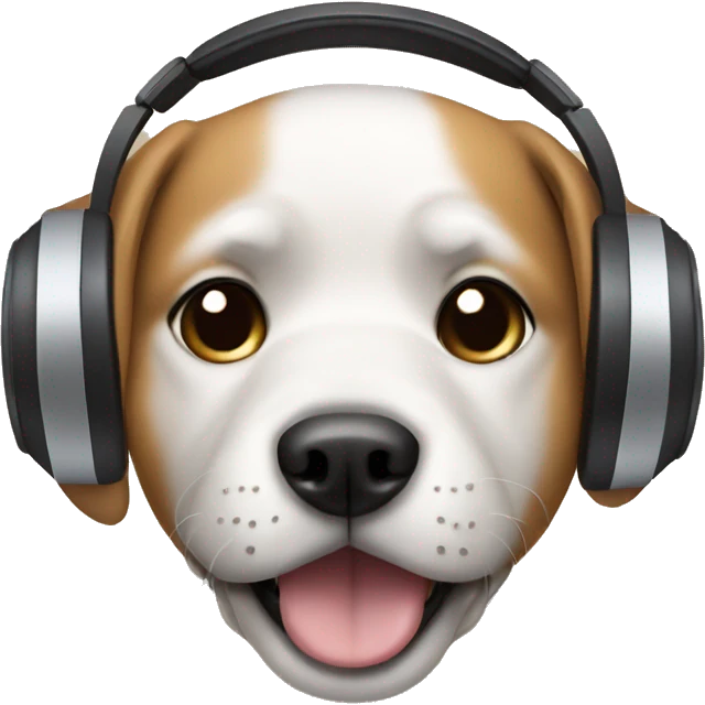 dog weaing headphone emoji