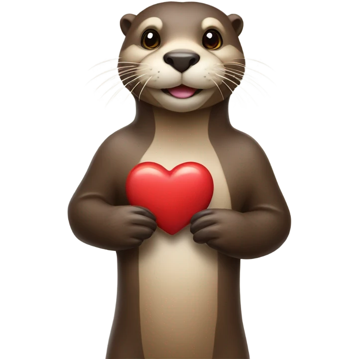 otter with a heart emoji