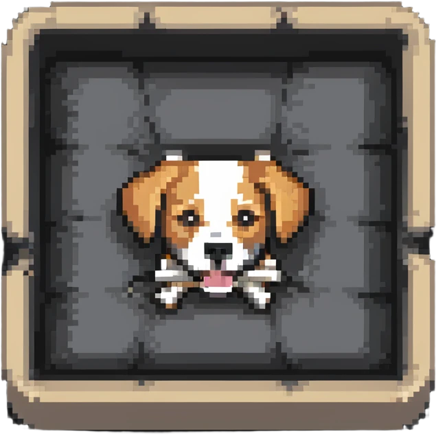 empty dog bed with a bone on it emoji