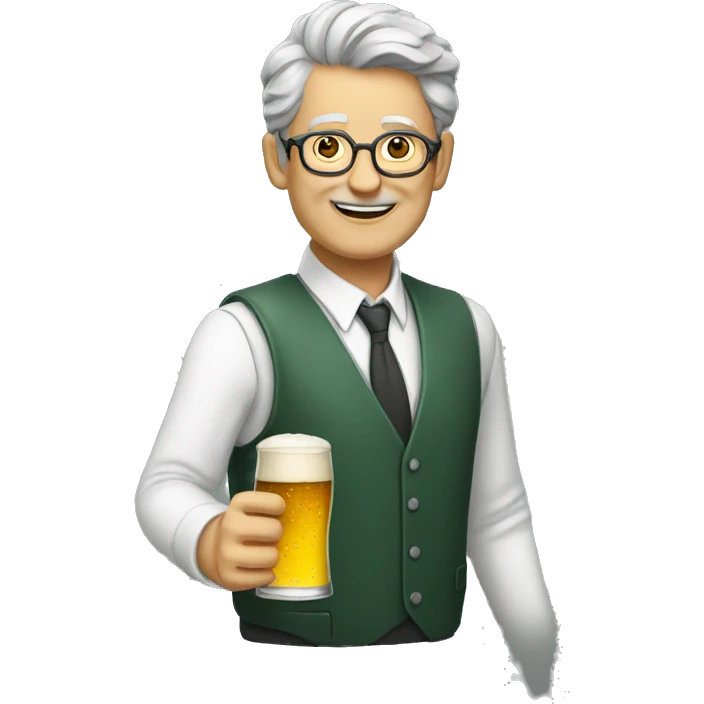 Professor com cerveja emoji
