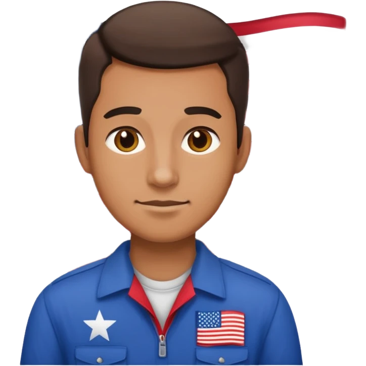 male tour guide in USA emoji