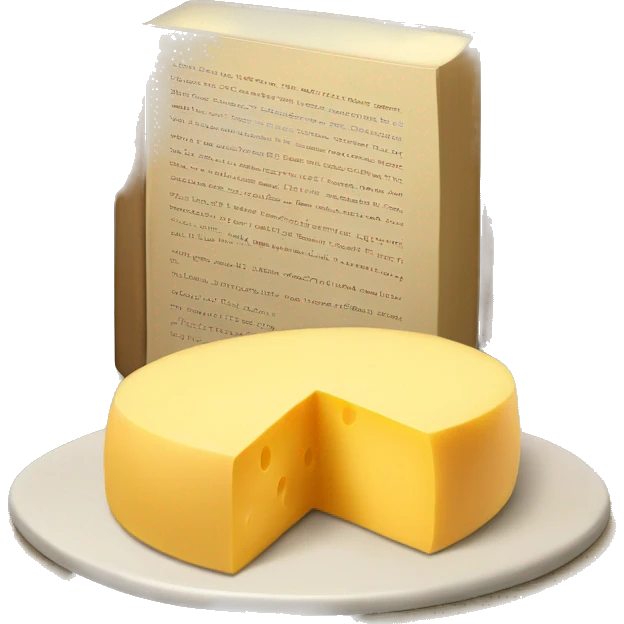 A book with cheese on it emoji