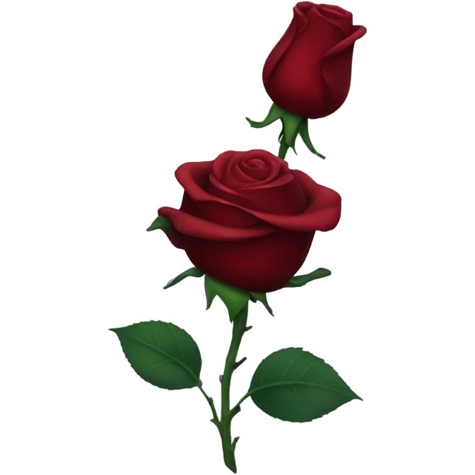 Dark red rose emoji