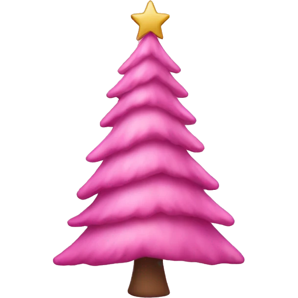 Pink Christmas tree emoji