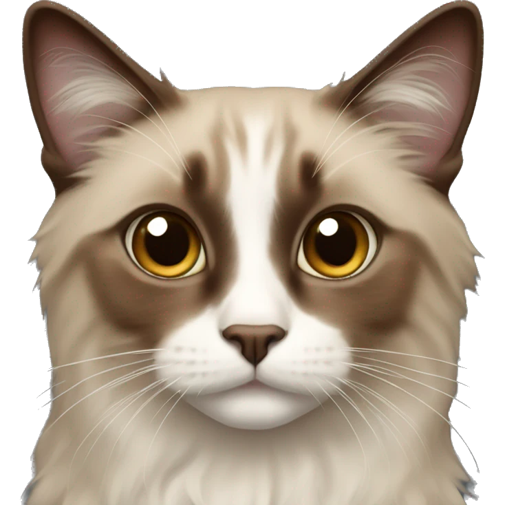 Brown ragdoll cat emoji