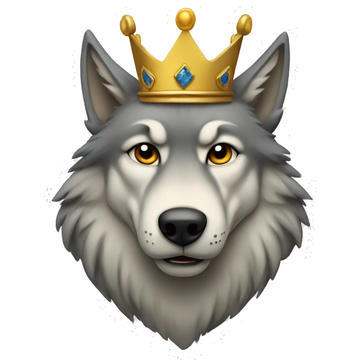 Wolf with a crown emoji