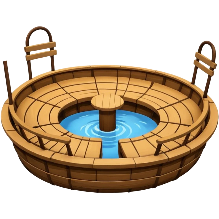round boat with several seats around the perimeter emoji