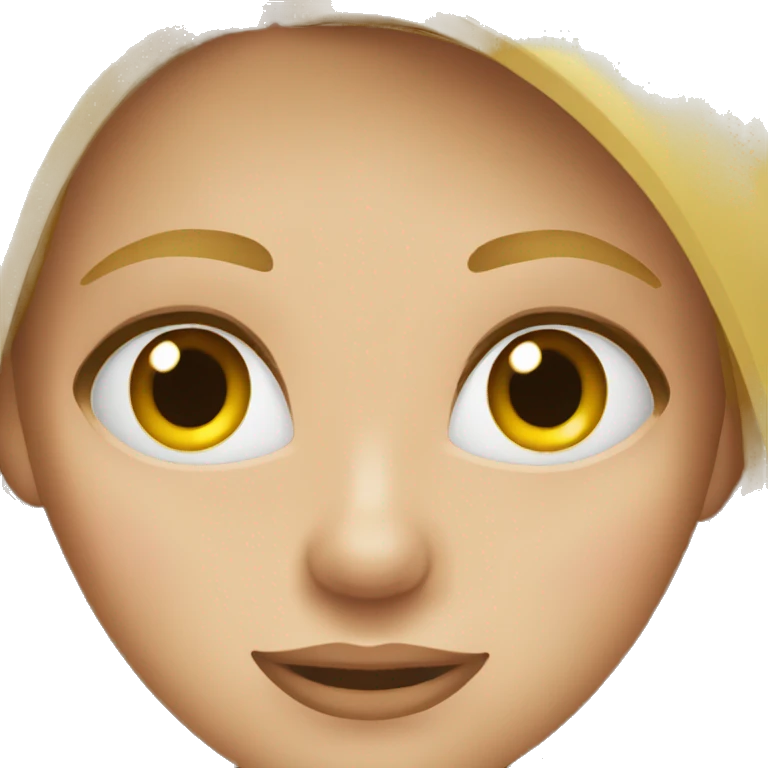 Woman emoji with blond hair, hazel eyes emoji