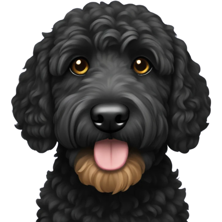 Black goldendoodle emoji