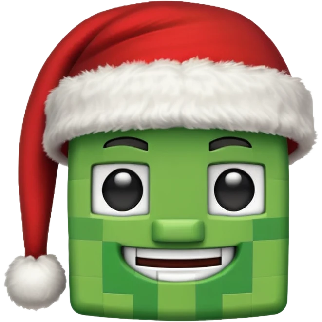 Minecraft creeper Xmas emoji