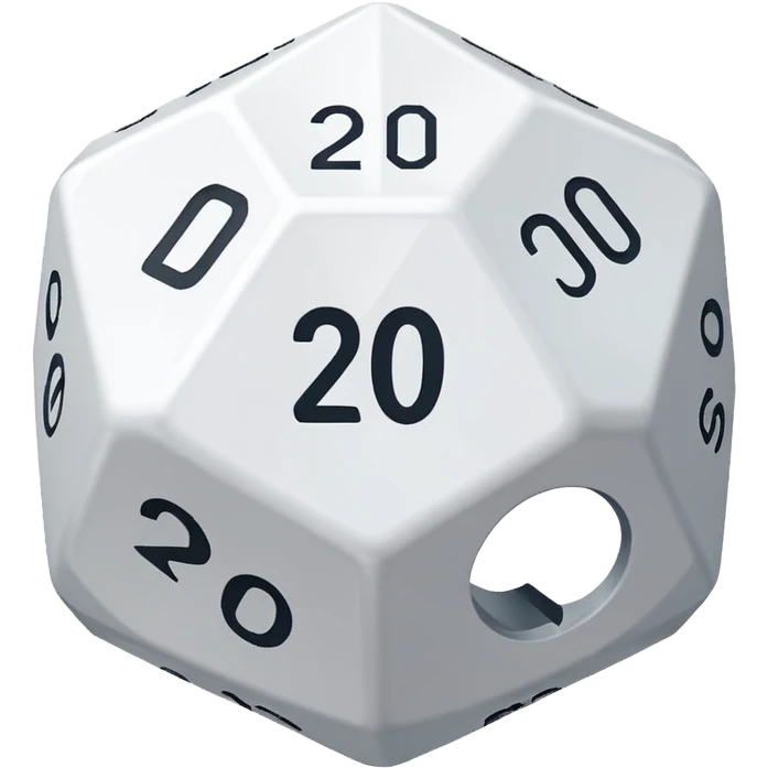 Natural 20 on a d20 emoji