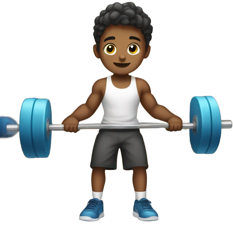 Boy doing gym emoji