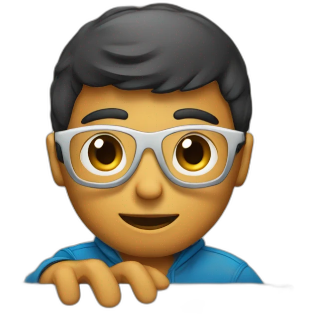 programmer codes on the laptop emoji