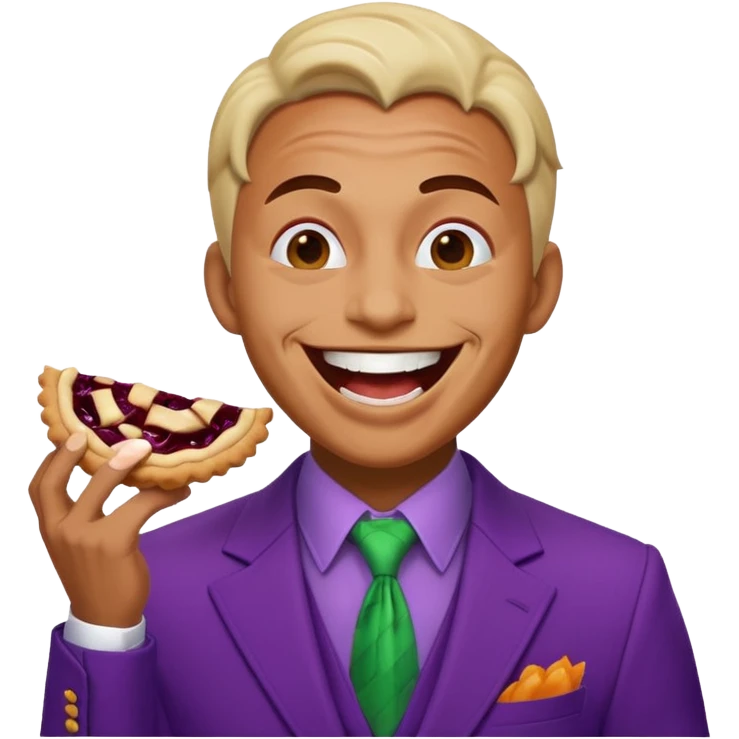 Homem aranha levando torta na cara de coringa  emoji