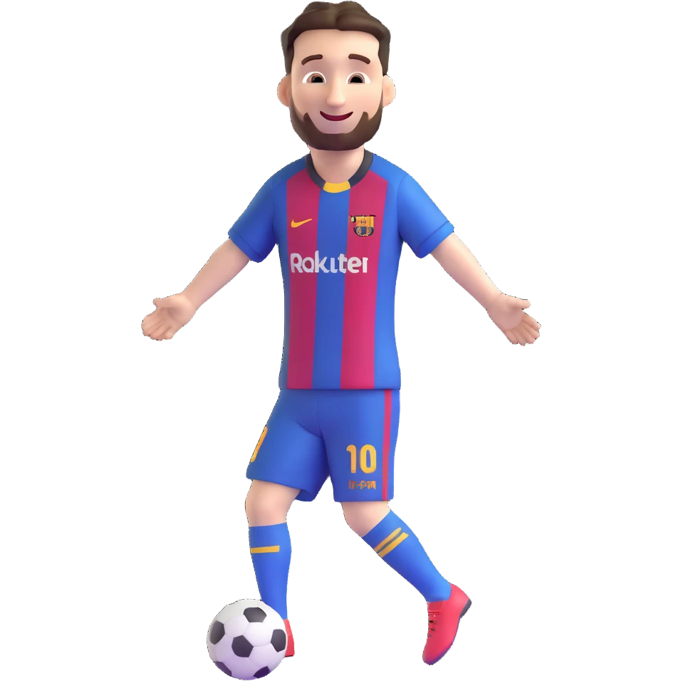 smiling Lionel Messi emoji