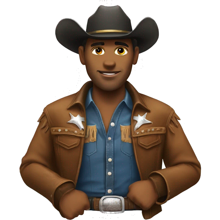 Realistic bull rider cowboy emoji