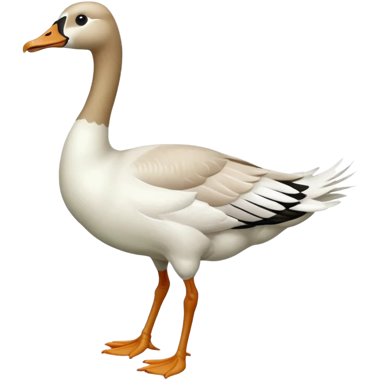 Emoji of a running goose with a very long neck and two legs. 🪿 is the reference. The goose looks like a white goose dyed green (#39C700), with neck, body, and wings all in that green color, not a duck. emoji