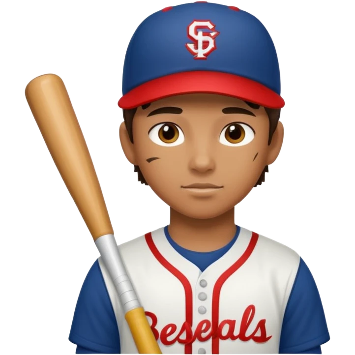 Strong teenage baseball player emoji